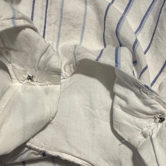 Talbots White and Blue Striped Maxi Dress - Picture 9 of 12